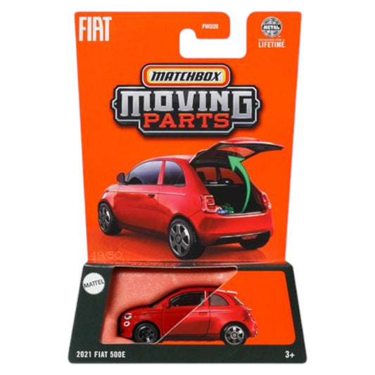 Matchbox 2025 - Moving Parts - 2021 Fiat 500E, red - JBW93