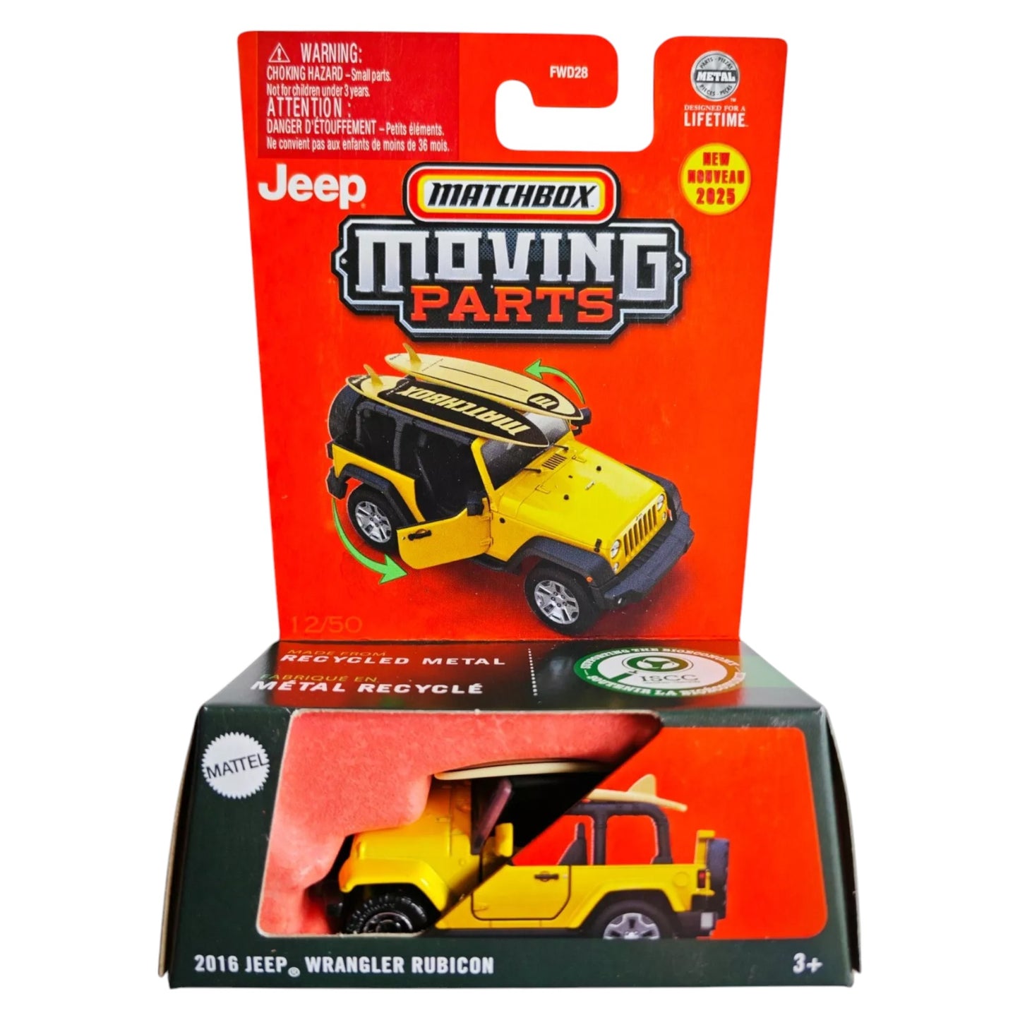 Matchbox 2025 - Moving Parts -  2016 Jeep JK Wrangler Rubicon - JBW74