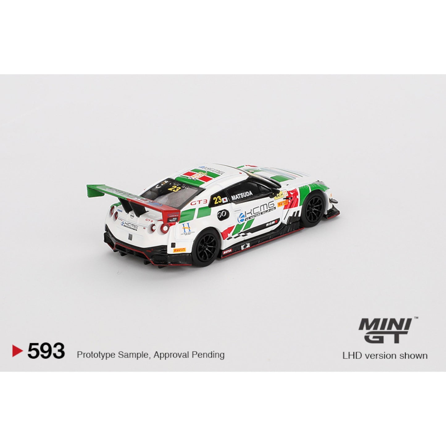 Mini GT - Pre-Order - Nissan GT-R NISMO GT3 #23 KCMG 2018 FIA GT World Cup Macau - MGT00593 (LHD) - 1:64