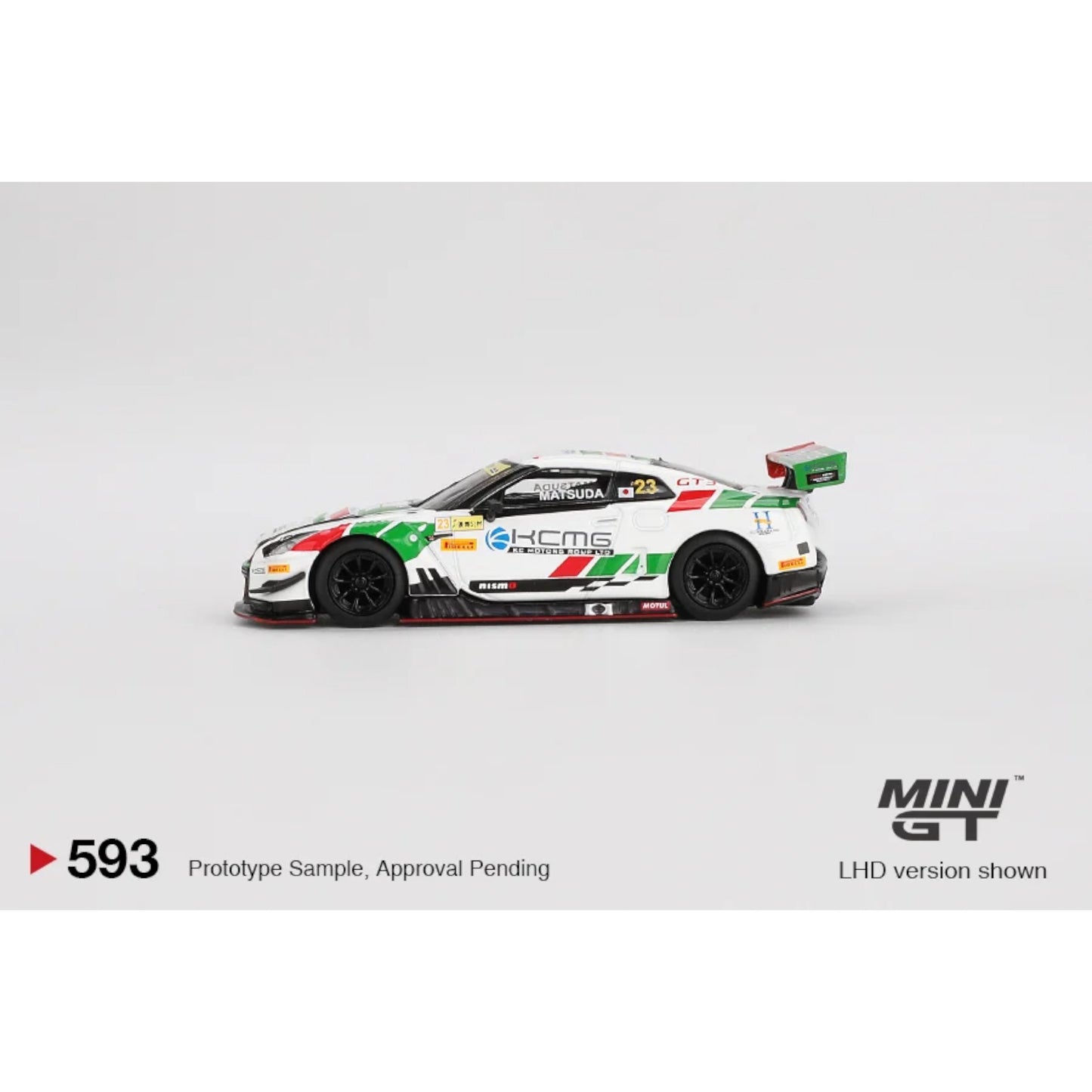 Mini GT - Pre-Order - Nissan GT-R NISMO GT3 #23 KCMG 2018 FIA GT World Cup Macau - MGT00593 (LHD) - 1:64