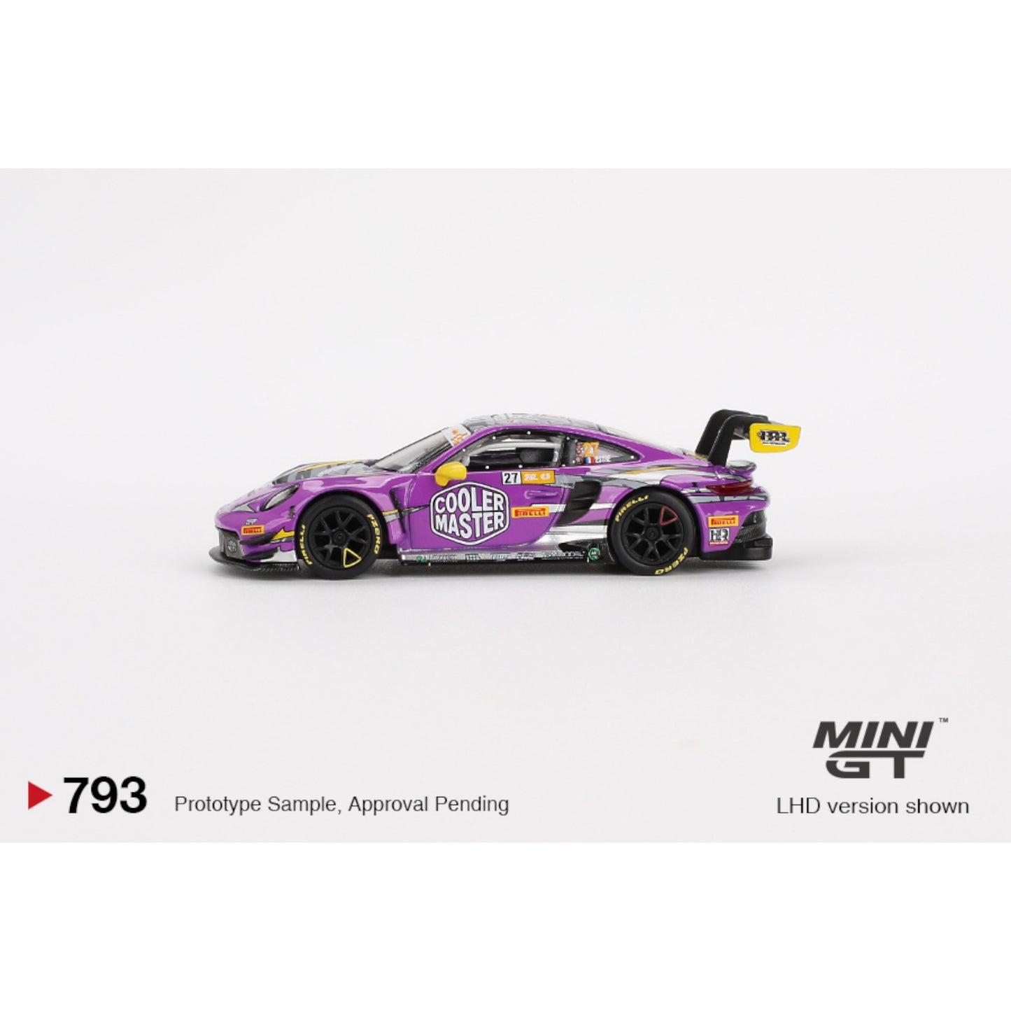 Mini GT - Pre-Order - Porsche 911 GT3 R #27 HubAuto Racing 2023 FIA GT World Cup - MGT00793 (LHD)