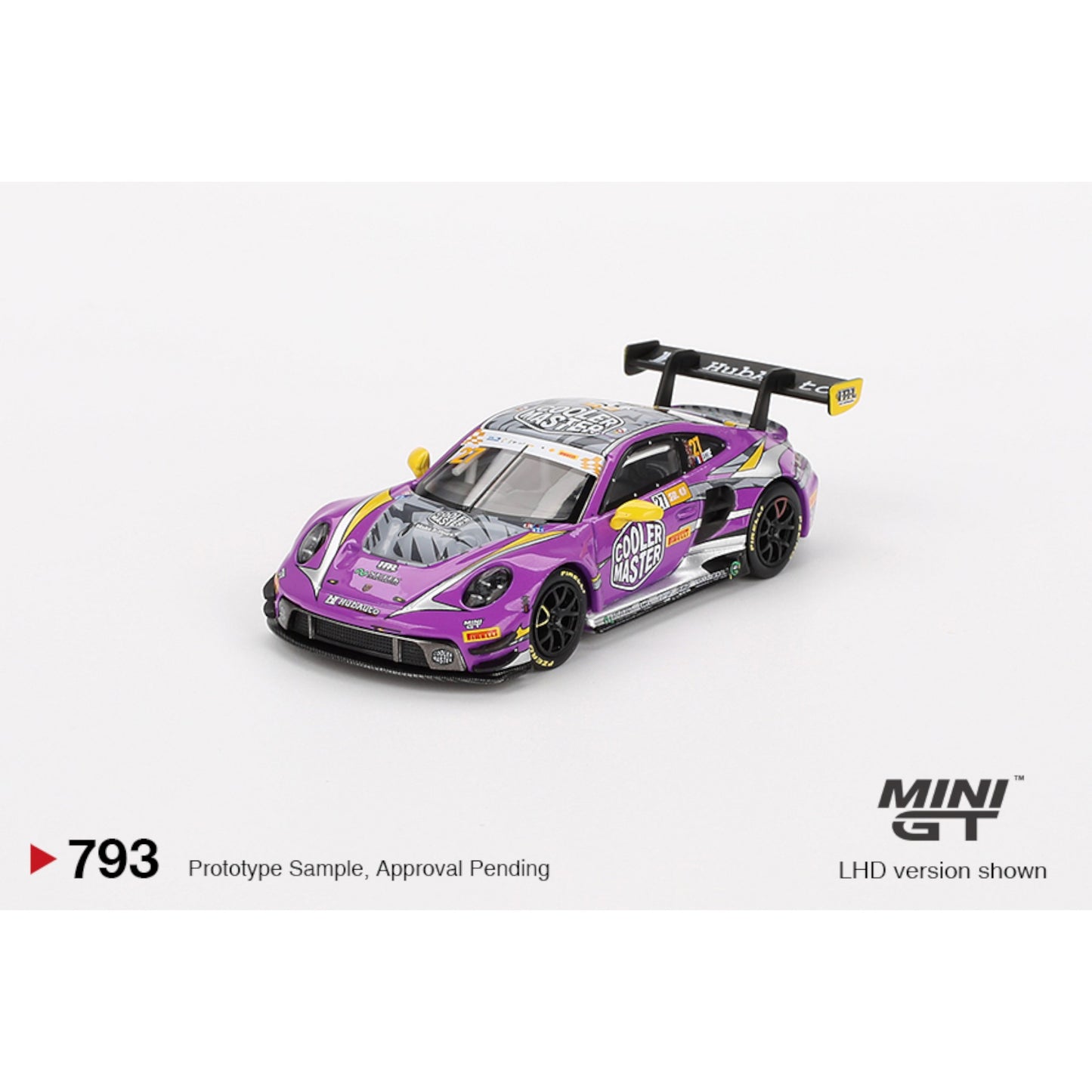 Mini GT - Pre-Order - Porsche 911 GT3 R #27 HubAuto Racing 2023 FIA GT World Cup - MGT00793 (LHD)