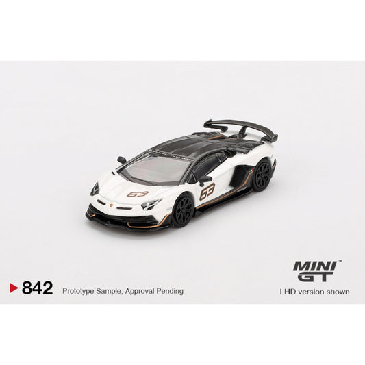 Mini GT - Pre-Order - Lamborghini Aventador SVJ 63  Bianco Asopo - MGT00842 (LHD)