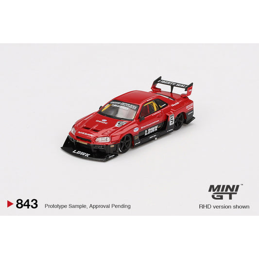 Mini GT - Pre-Order - Nissan LB-ER34 Super Silhouette SKYLINE Red/Black - MGT00843 (RHD)