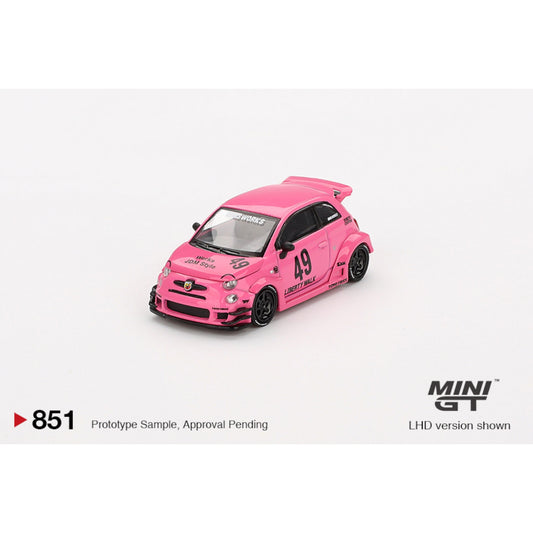 Mini GT - Pre-Order - ABARTH 595 LB-WORKS x Abas Works, Pink - MGT00851 (LHD)