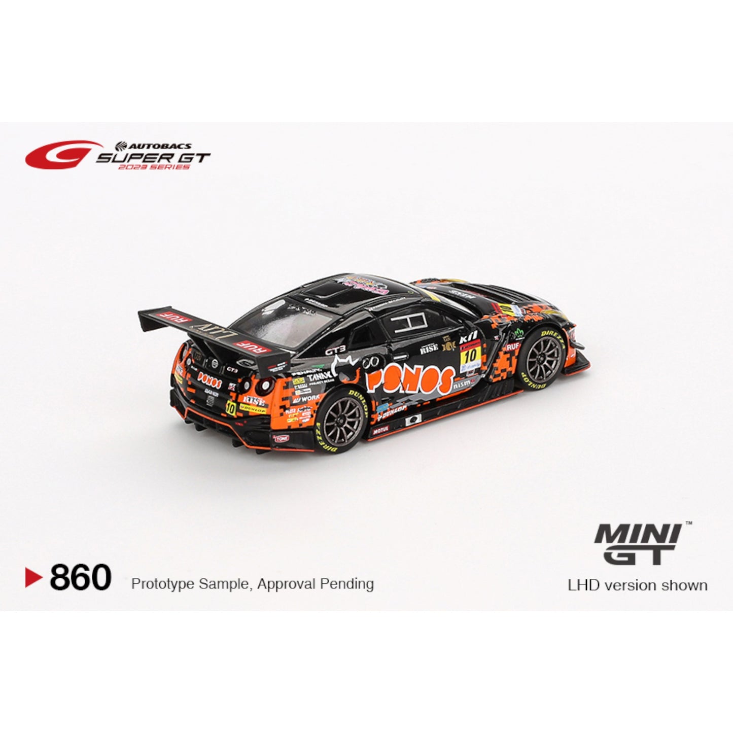 Mini GT - Pre-Order - Nissan GT-R NISMO GT3 #10 "PONOS GAINER GT-R" GAINER  2023 SUPER GT SERIES - MGT00860