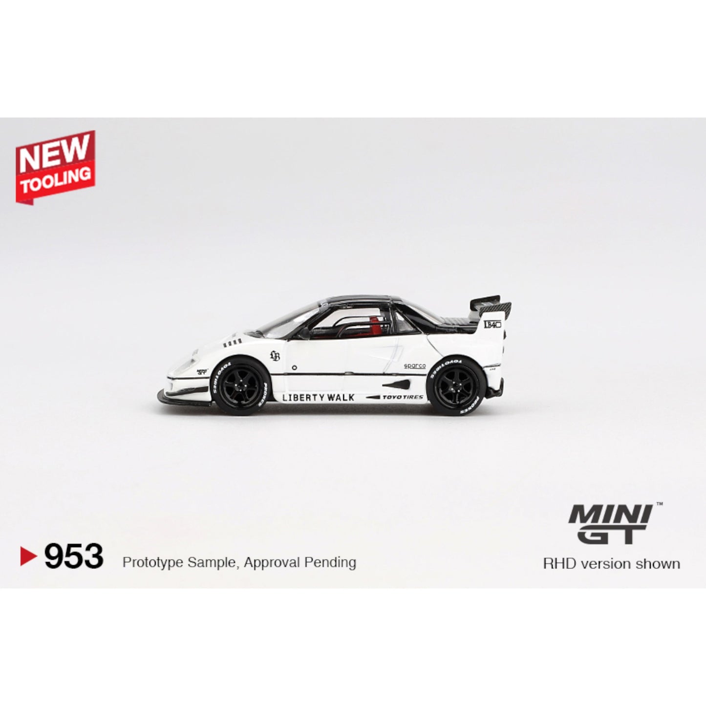 Mini GT - Pre-Order - 2024 Mazda AZ-1 Liberty Walk LB40 *Tokyo Auto Salon*, white - MGT00953 (RHD)