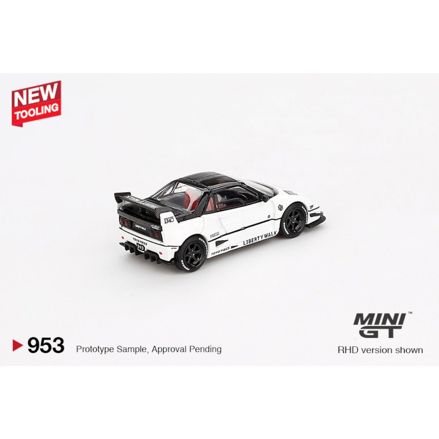 Mini GT - Pre-Order - 2024 Mazda AZ-1 Liberty Walk LB40 *Tokyo Auto Salon*, white - MGT00953 (RHD)