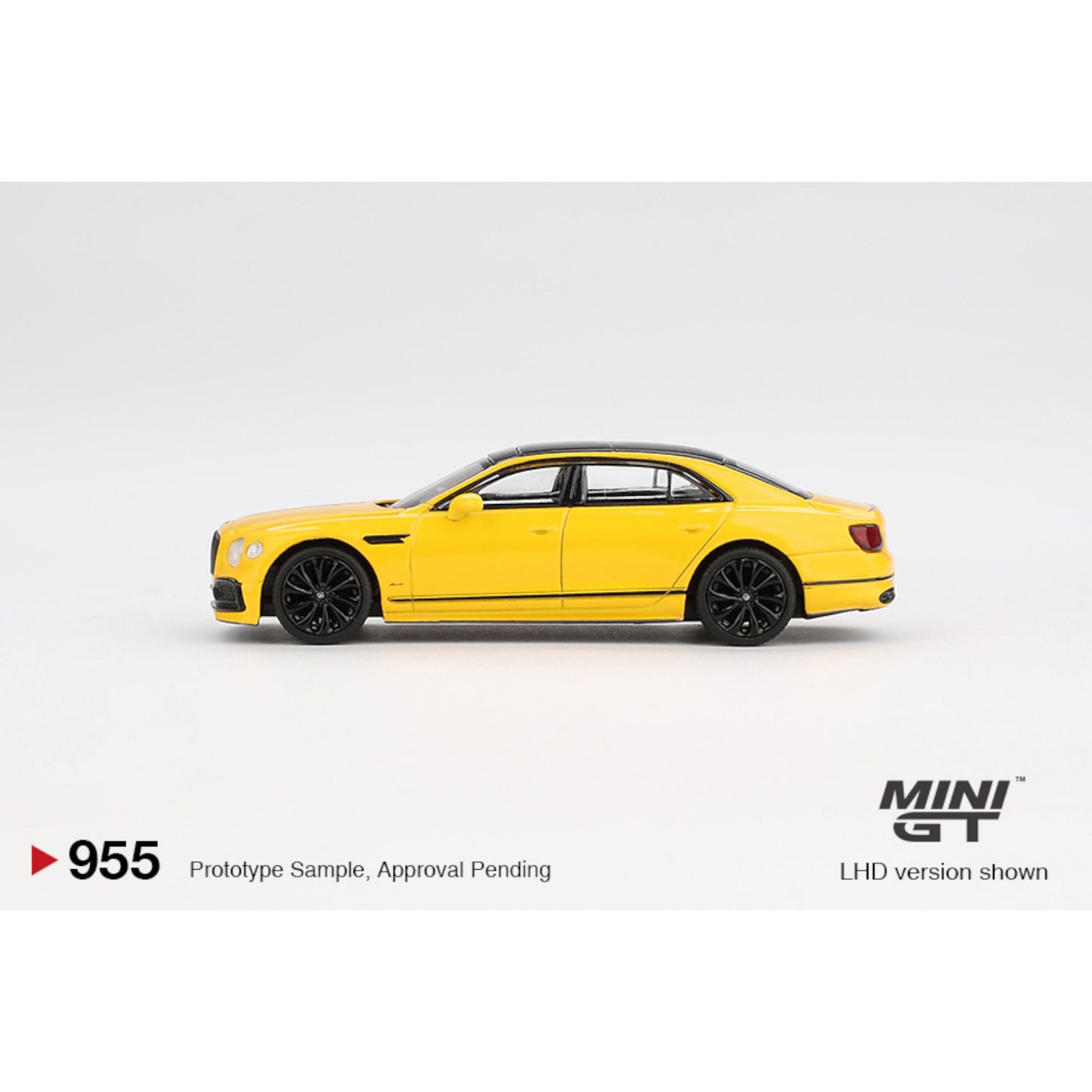 Mini GT - Pre-Order - 2023 Bentley Flying Spur Monaco, yellow - MGT00955 (LHD)