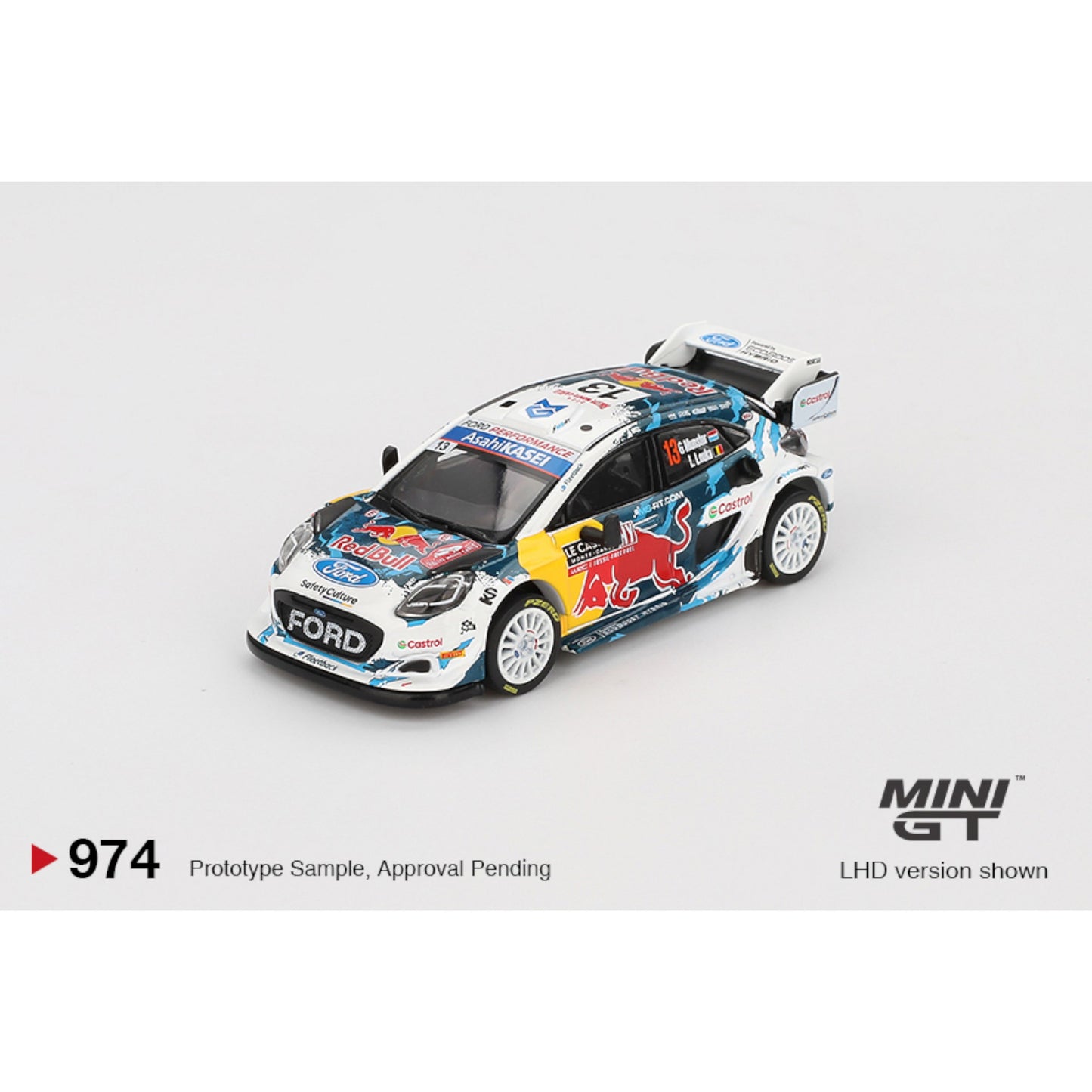 Mini GT - Pre-Order - Ford Puma Rally1 #13 M-Sport Ford WRT 2024 Rally Monte Carlo - MGT00974 (LHD)