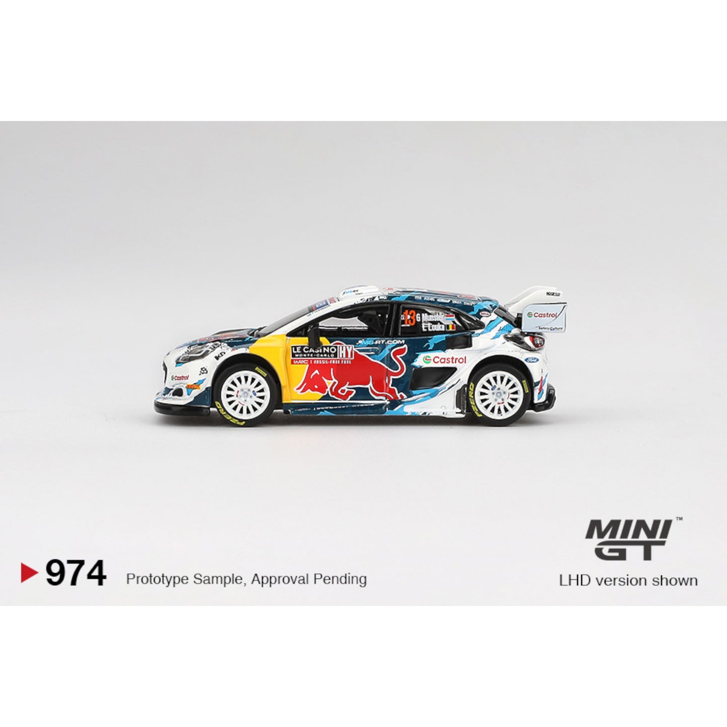 Mini GT - Pre-Order - Ford Puma Rally1 #13 M-Sport Ford WRT 2024 Rally Monte Carlo - MGT00974 (LHD)