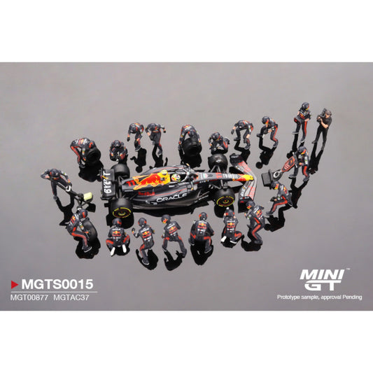 Mini GT - Pre-Order - Oracle Red Bull Racing RB19 #11  Sergio Pérez 2023 F1 2023 Japanese Grand Prix  Pit Crew Set - MGTS0015