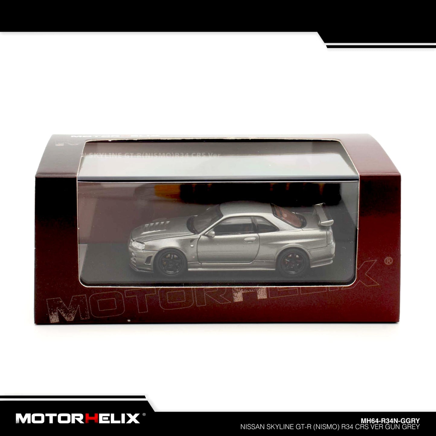 Motorhelix - Nissan Skyline GT-R (R34) Nismo CRS 2002 - Gun Grey - MH64-R34N-GGRY