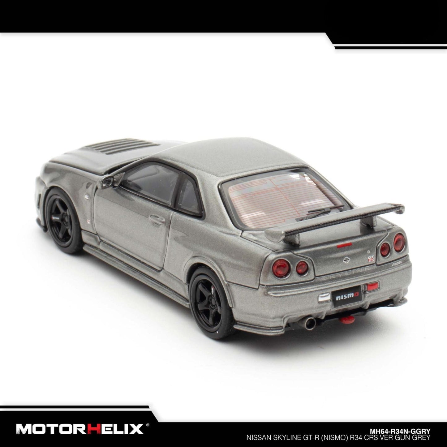 Motorhelix - Nissan Skyline GT-R (R34) Nismo CRS 2002 - Gun Grey - MH64-R34N-GGRY