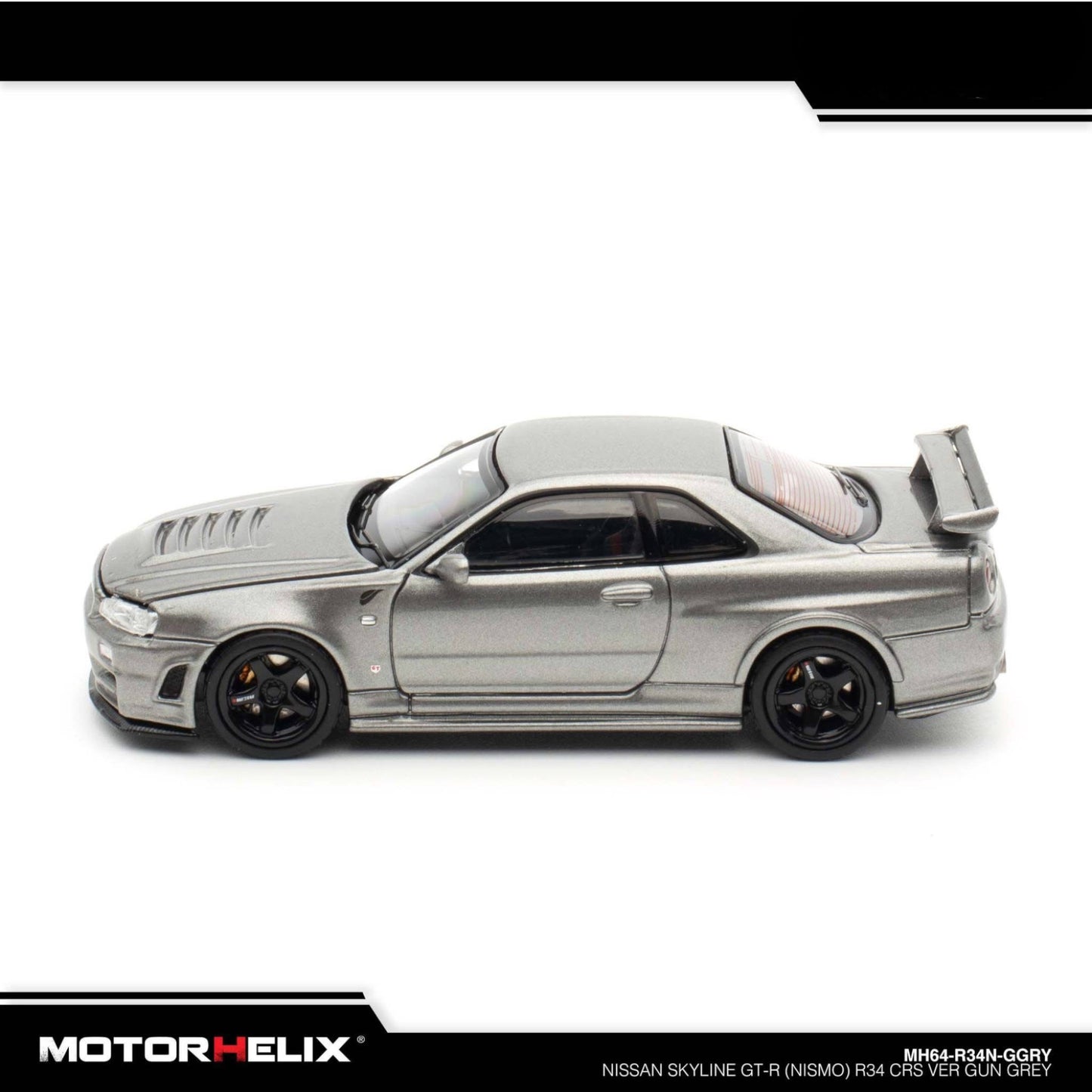 Motorhelix - Nissan Skyline GT-R (R34) Nismo CRS 2002 - Gun Grey - MH64-R34N-GGRY