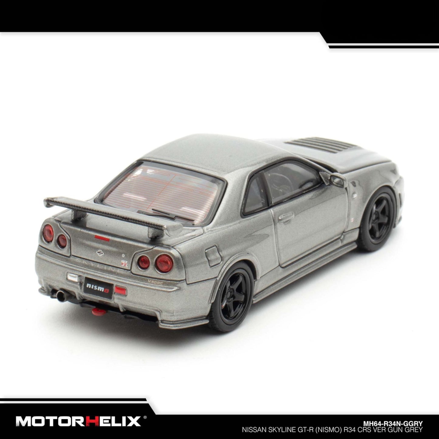 Motorhelix - Nissan Skyline GT-R (R34) Nismo CRS 2002 - Gun Grey - MH64-R34N-GGRY