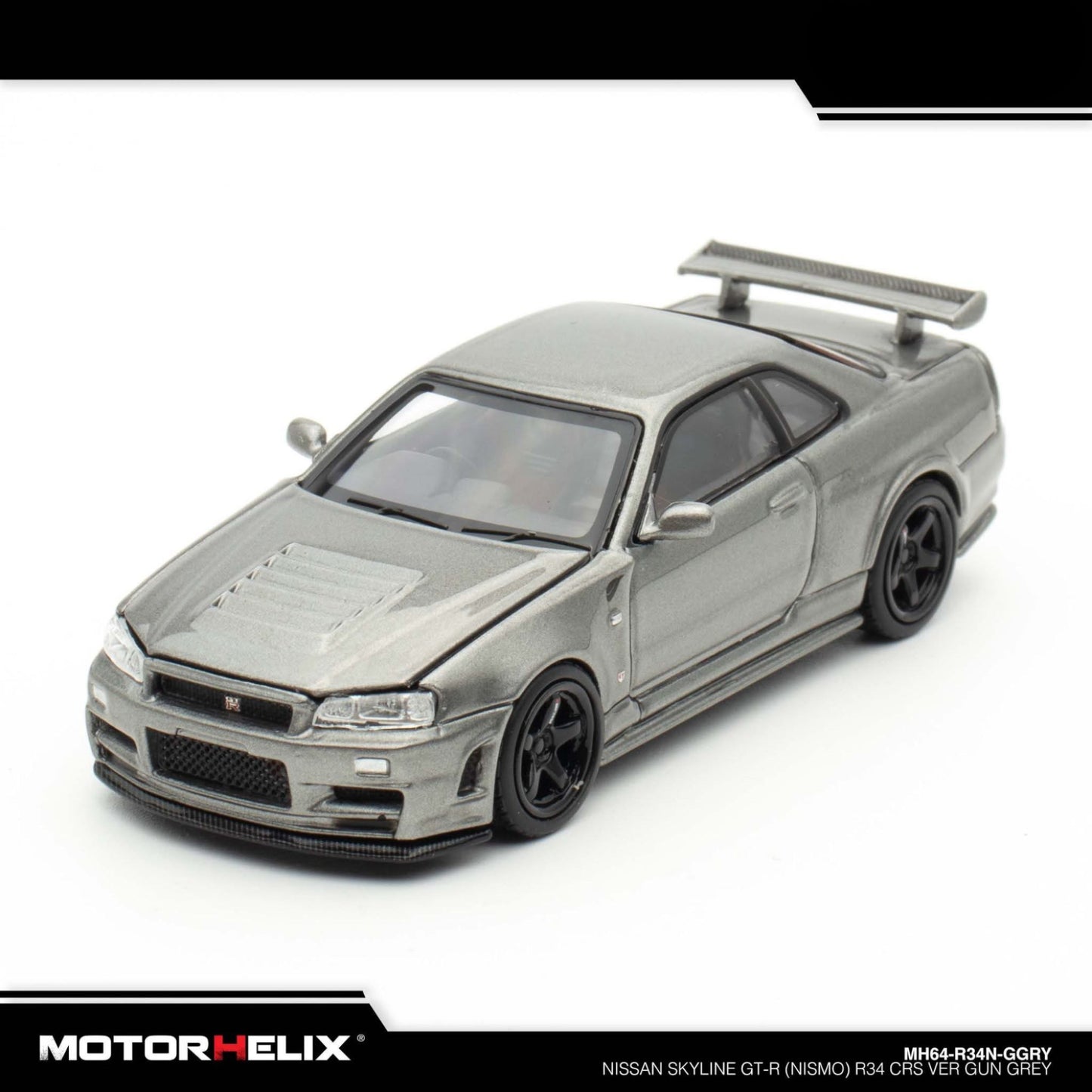 Motorhelix - Nissan Skyline GT-R (R34) Nismo CRS 2002 - Gun Grey - MH64-R34N-GGRY