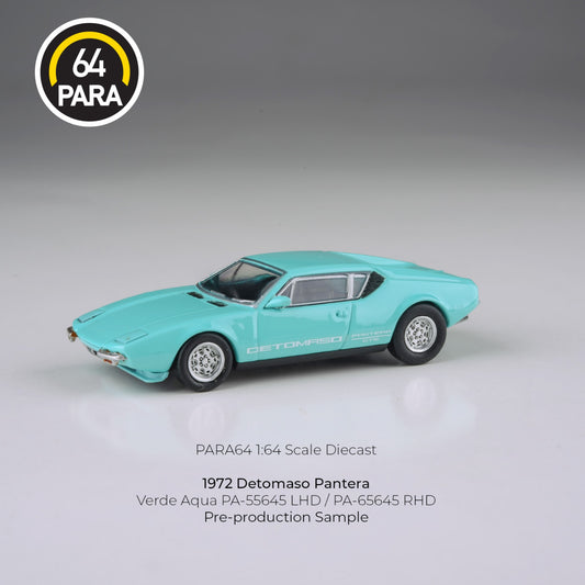 PARA64 - 1972 DeTomaso Pantera - Verde Aqua - PA-55645 (LHD)