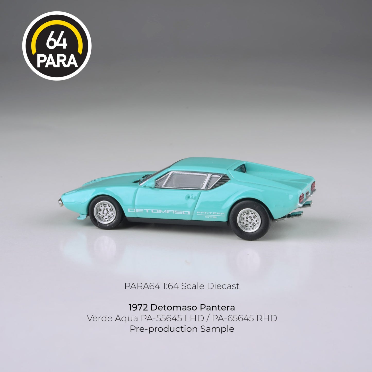 PARA64 - 1972 DeTomaso Pantera - Verde Aqua - PA-55645 (LHD)