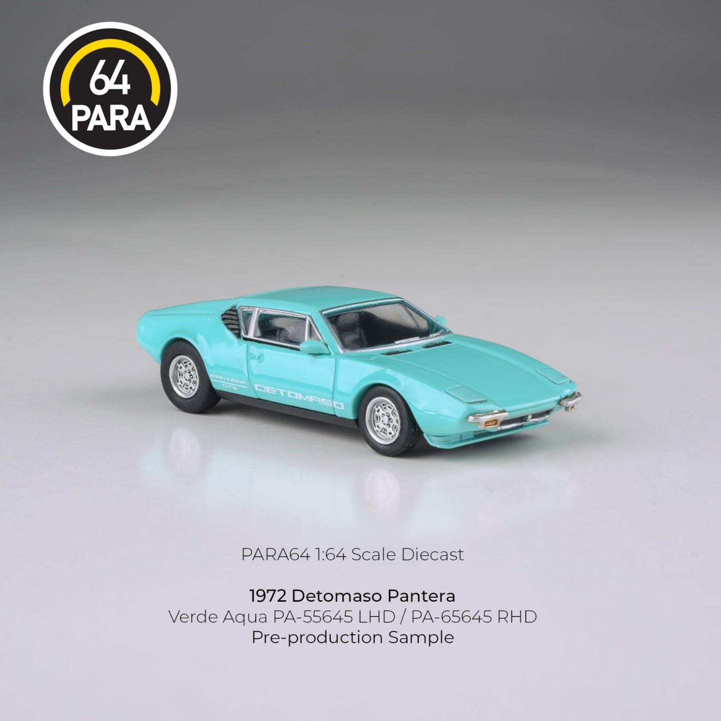 PARA64 - 1972 DeTomaso Pantera - Verde Aqua - PA-55645 (LHD)