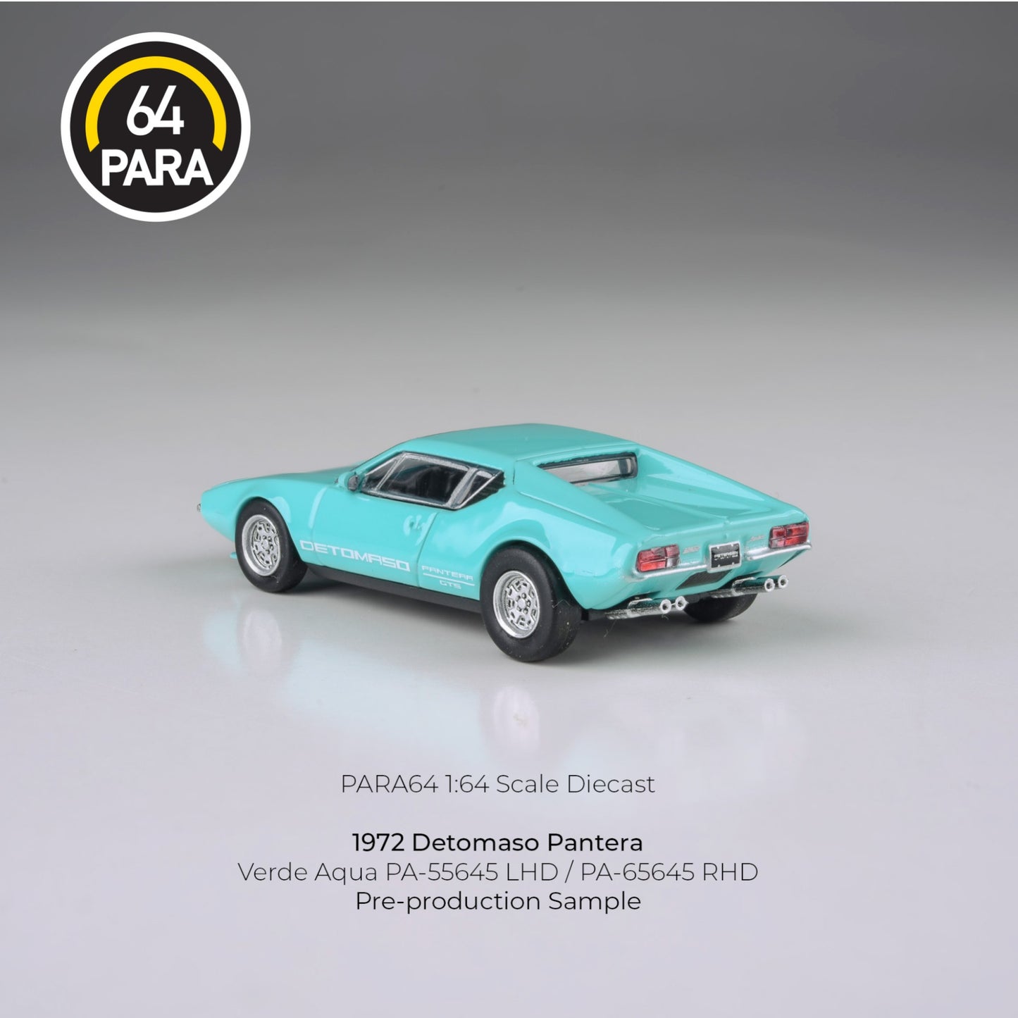 PARA64 - 1972 DeTomaso Pantera - Verde Aqua - PA-55645 (LHD)