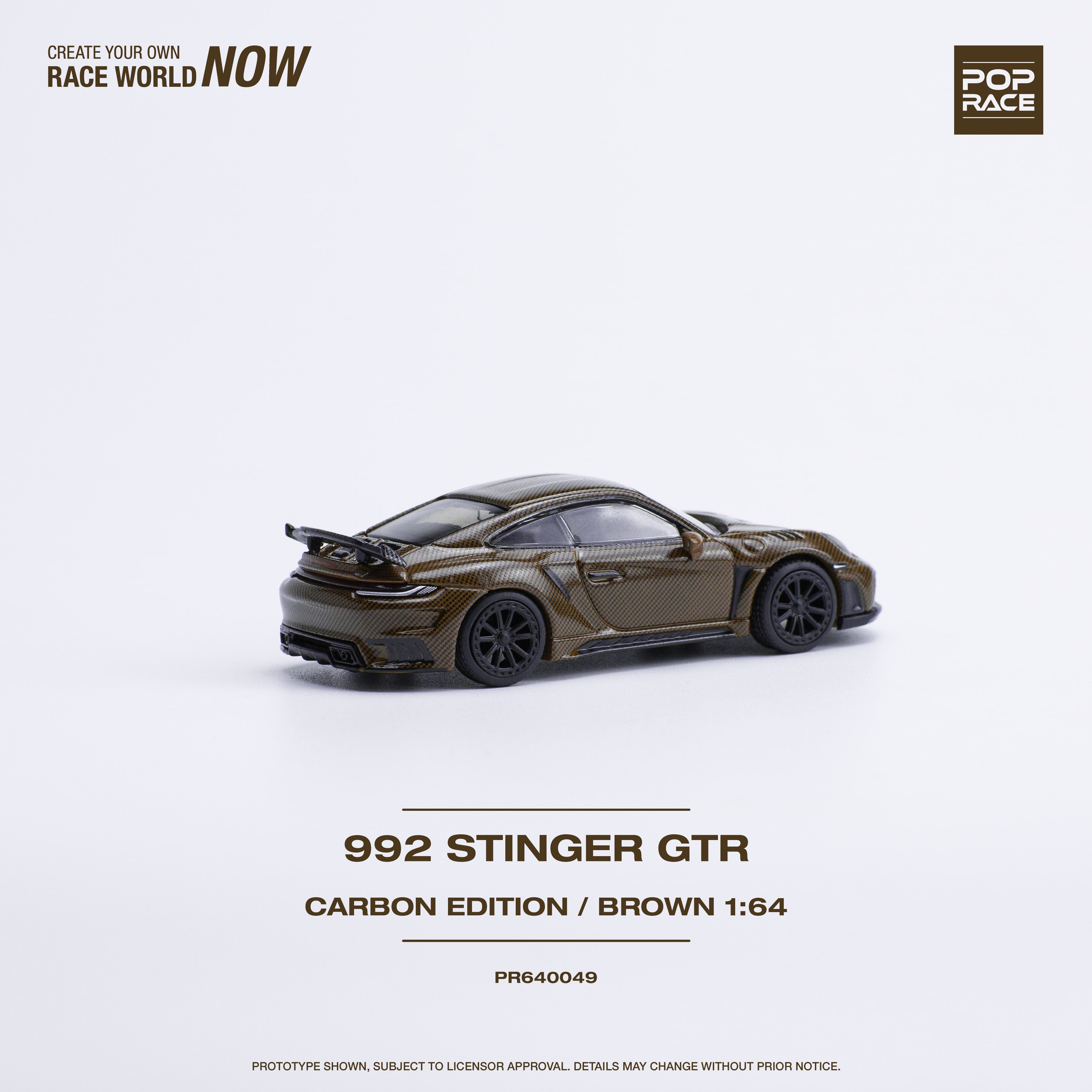 POP RACE 1／64 992 STINGER GTR CARBON EDITION (ミニカー)ミニカー