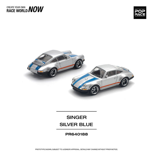 Pop Race - Pre-Order - Singer, silver blue - Porsche - PR640188