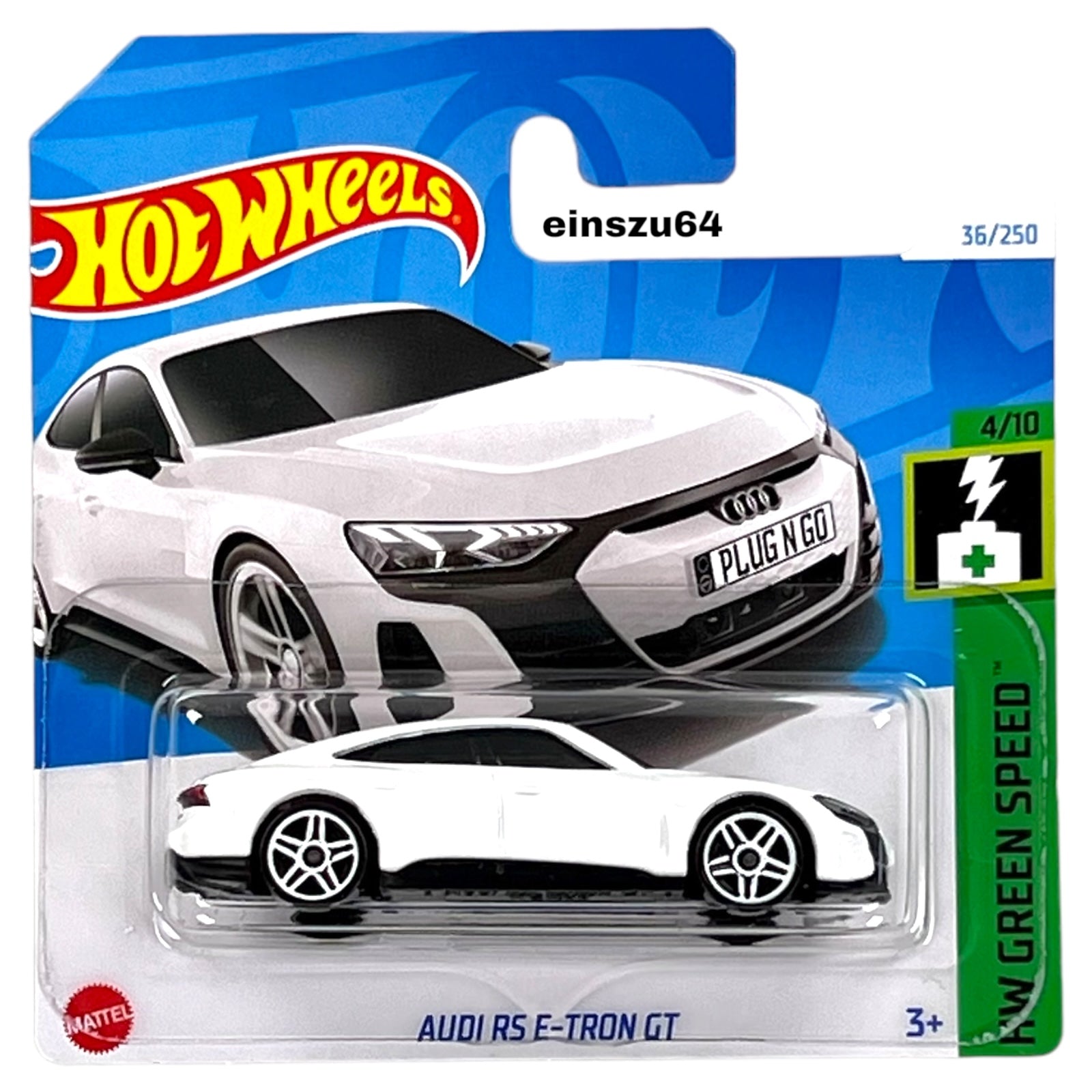 Hot Wheels 2024 Audi RS E Tron GT Green Speed 4 10 HTB81 36 250 1 64