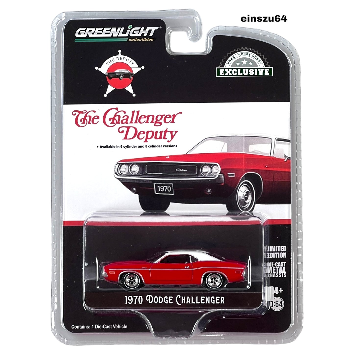 Greenlight - 1970 Dodge Challenger "The Challenger Deputy" - Hobby Exclusive - 30313