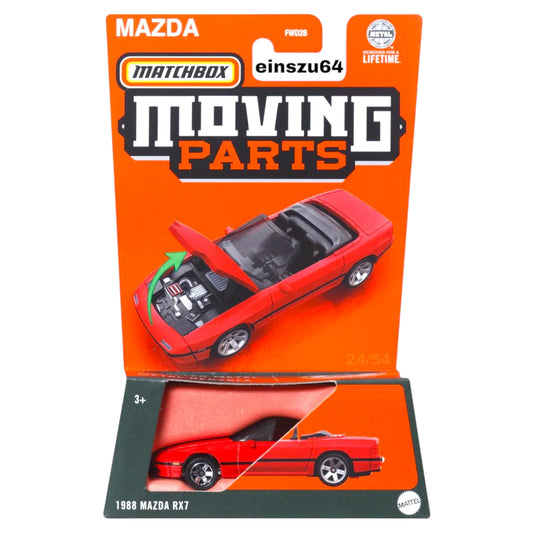 Matchbox 2024 - Moving Parts - 1988 Mazda RX-7 - HVN06