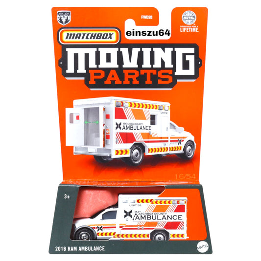 Matchbox 2024 - Moving Parts - 2016 Ram Ambulance - HVN01