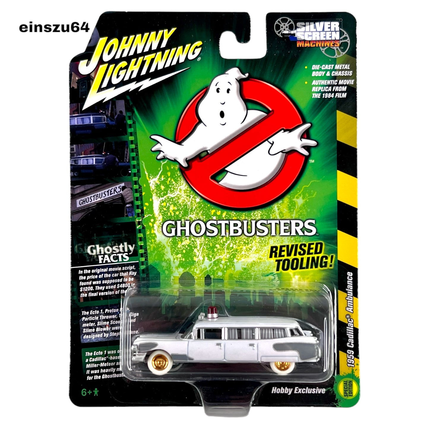 Johnny Lightning - Ghostbusters Ecto 1 - 1959 Cadillac - Chase Car - J ...