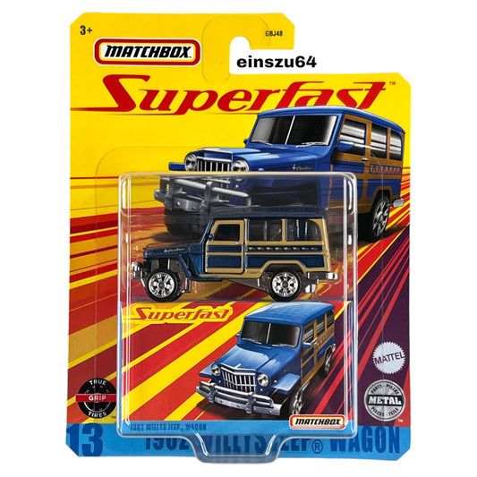 Matchbox Superfast - 1962 Willys Jeep Wagon - GKP43 - No. 13 - 1:64