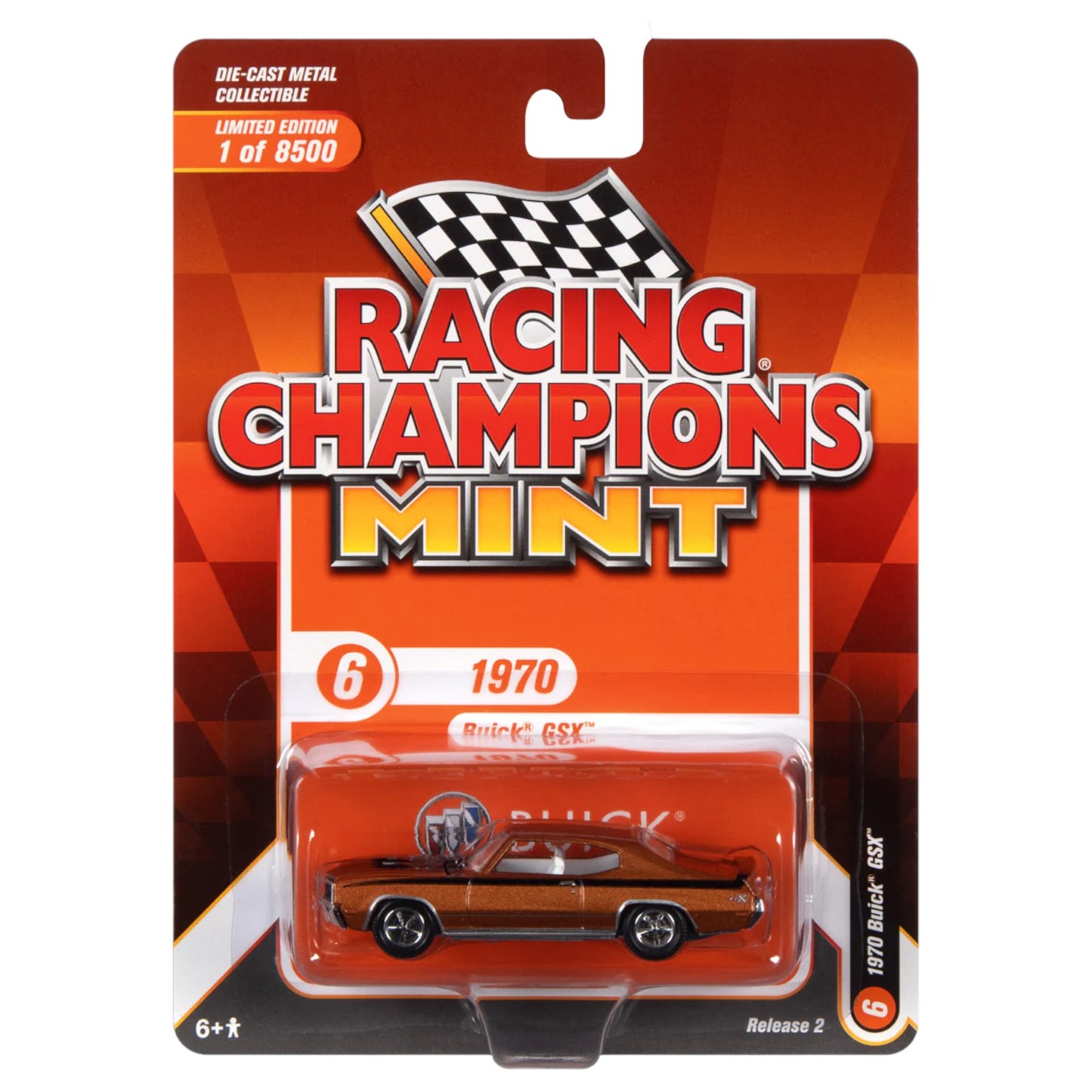 Racing Champions - 1970 Buick GSX, Burnished Copper - RCSP027 - 1:64