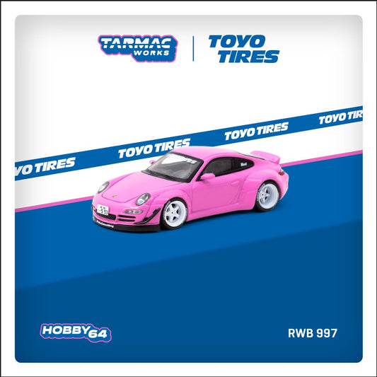 Tarmac Works - Pre-Order - Porsche RWB 997, pink - T64-057-PN - 1:64