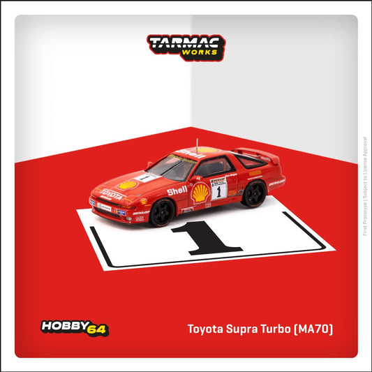 Tarmac Works - Pre-Order - 1988 Toyota Supra Turbo (MA70) #1 Chris Hodgetts BTCC - T64-064-88BTC1