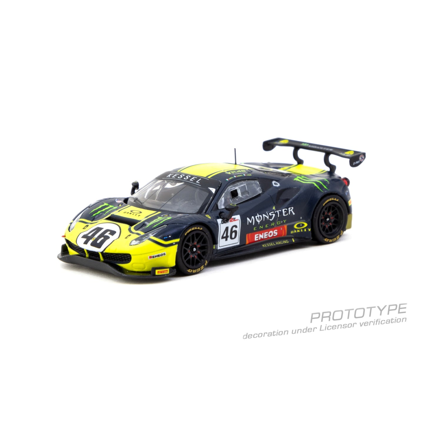 Tarmac Works - Pre-Order - 2019 Ferrari 488 GT3 #46 Gulf 12 Hours 2019, black/yellow - T64-072-19GUF64