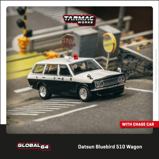 Tarmac Works - Datsun Bluebird 510 Wagon - Police Car - T64G-026-PC