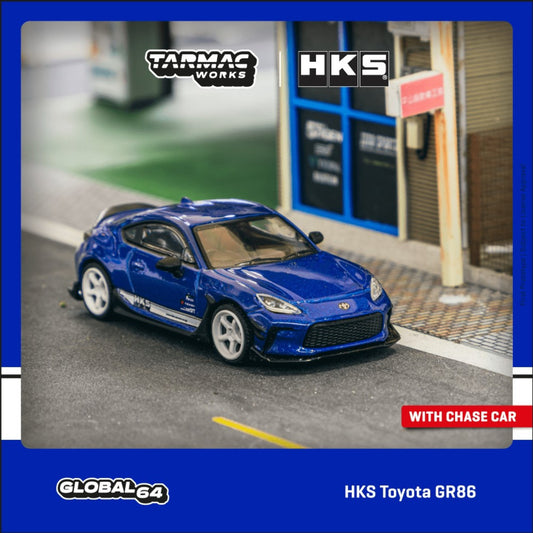 Tarmac Works - HKS Toyota GR86, blue - 1:64 - T64G-038-BL