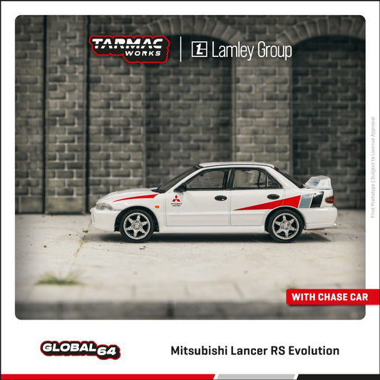 Tarmac Works - Pre-Order - Mitsubishi Lancer RS Evolution, white - T64G-048-RS