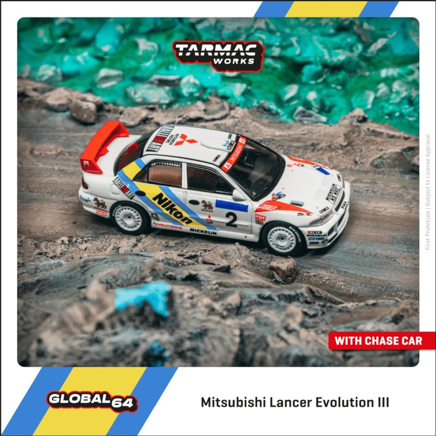 Tarmac Works - Pre-Order - Mitsubishi Lancer Evolution III, #2 - T64G-050-95HKBR02