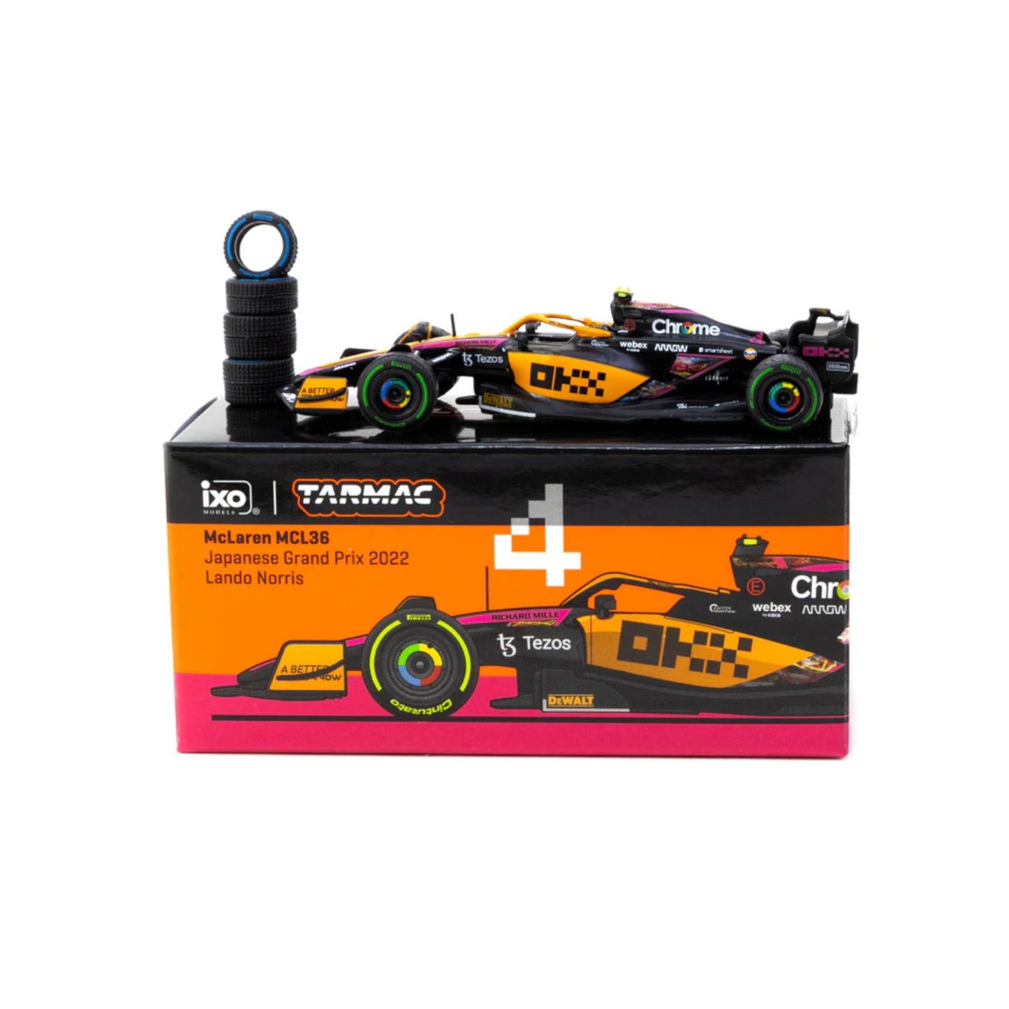 Tarmac Works - McLaren MCL36 - Japanese Grand Prix 2022 - Lando Norris - T64G-F041-LN2