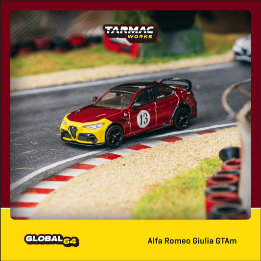 Tarmac Works - Alfa Romeo Giulia GTAm, red/yellow - T64G-TL031-MRY