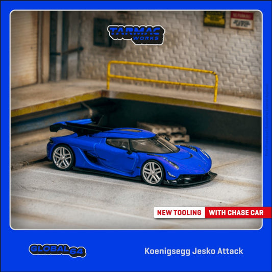 Tarmac Works - Koenigsegg Jesko Attack, blue - T64G-TL052-BL - Mijo Exclusive