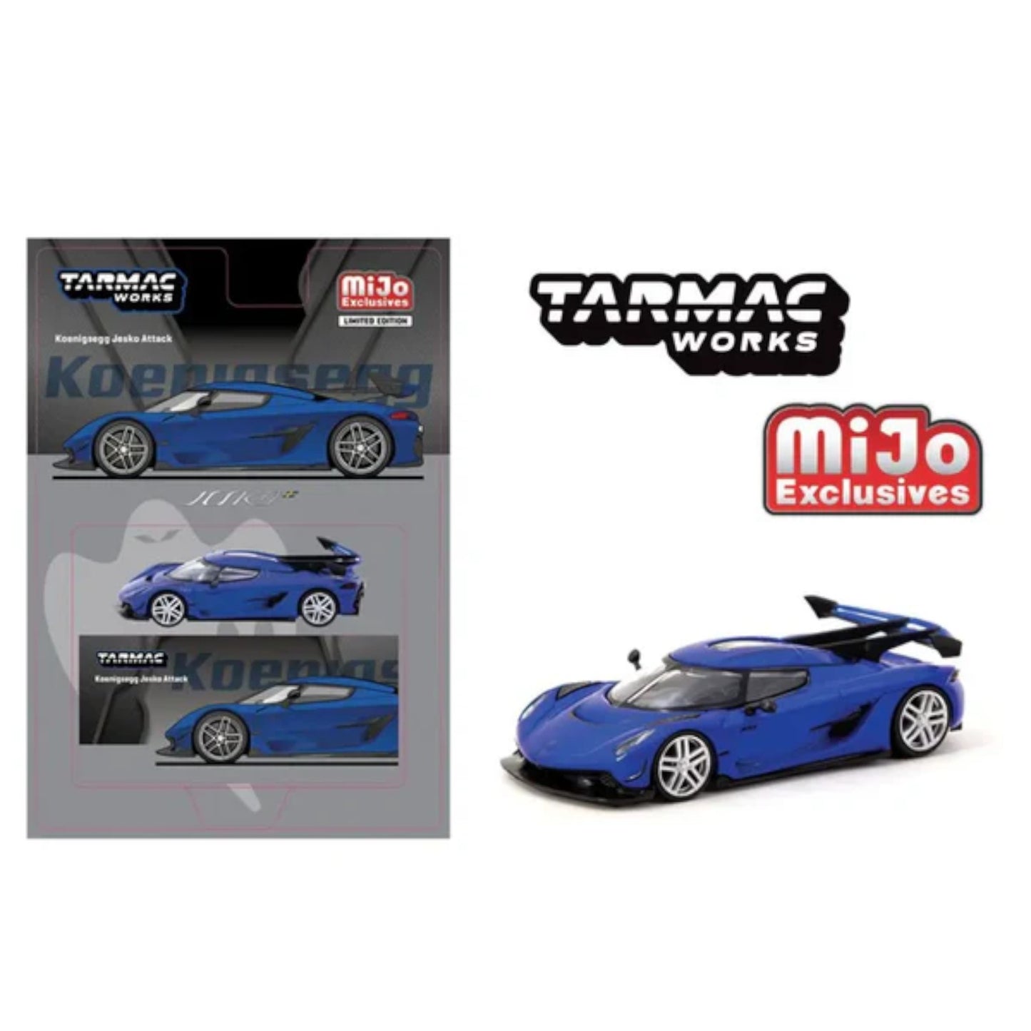 Tarmac Works - Koenigsegg Jesko Attack, blue - T64G-TL052-BL - Mijo Exclusive