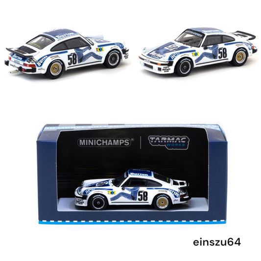 Tarmac Works x Minichamps - Porsche 934 #58 24h Le Mans 1977 - T64MC-003-BUR