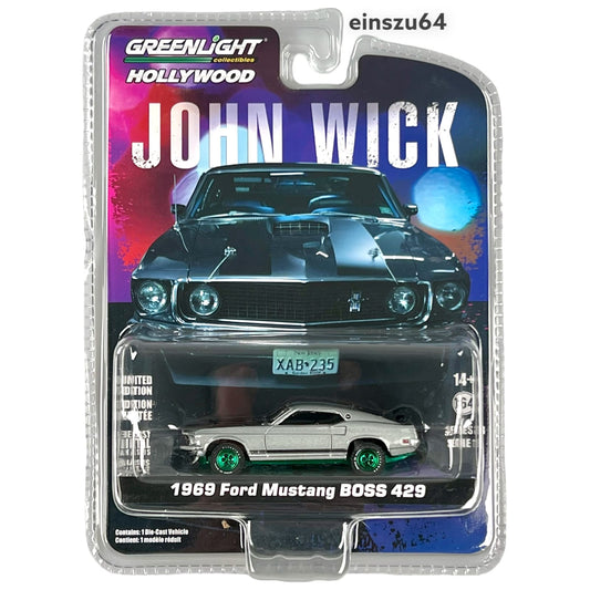 Greenlight - 1969 Ford Mustang Boss 429 - John Wick - 44780-E - Hollywood - Green Machine