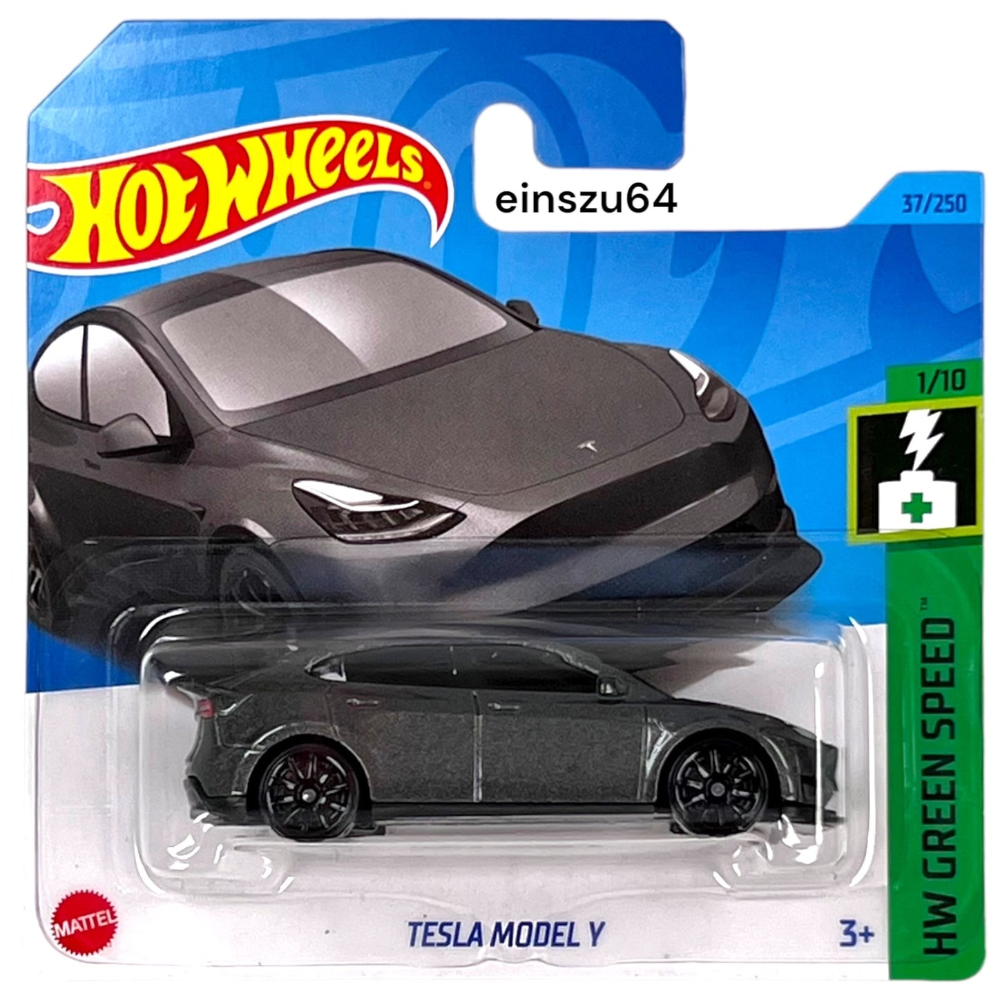 Hot Wheels 2023 - Tesla Model Y - Green Speed 1/10 - HKK20 - 37/250 - –  einszu64