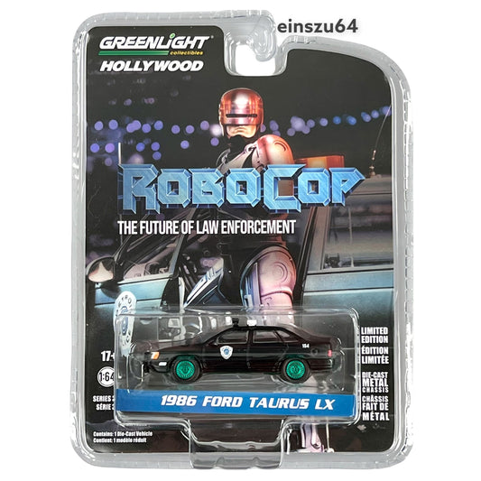 Greenlight - 1986 Ford Taurus LX Police - Robocop - Green Machine - 44940-D 1:64