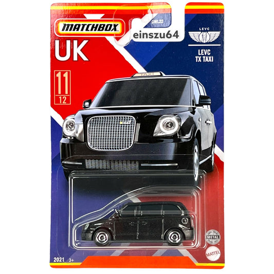 Matchbox 2021 - Best of UK - LEVC TX Taxi - GWL29 - 1:64